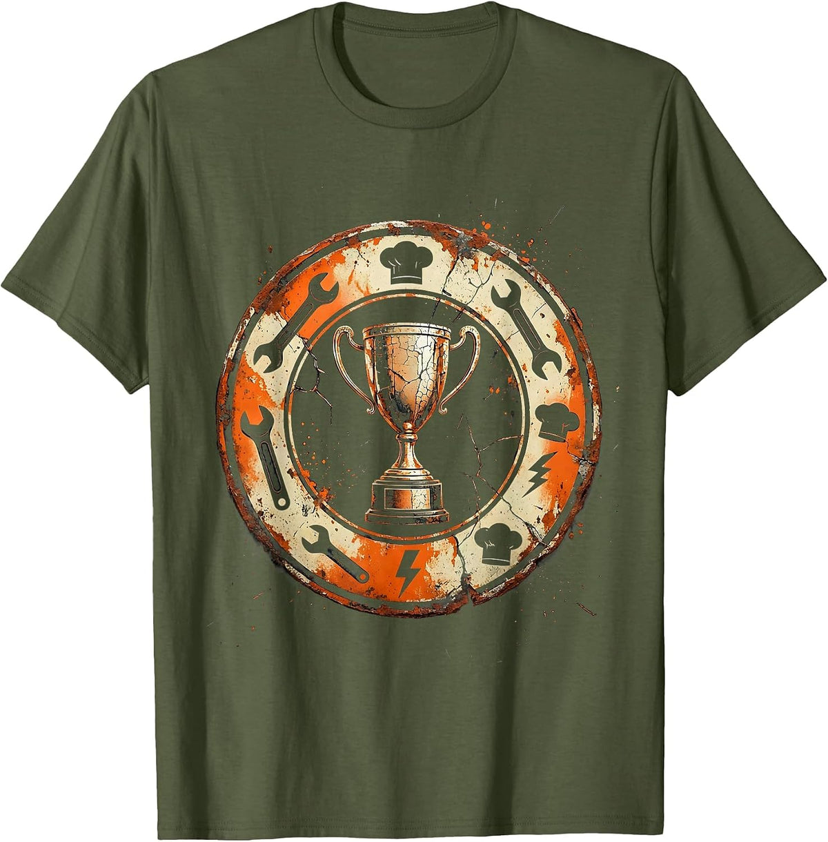Men's I Cant But I Know A Guy Trades Trophy T-Shirt - Olive Green