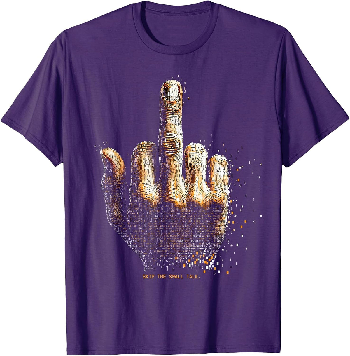 Skip the Small Talk Bold Statement Design T-Shirt - Purple