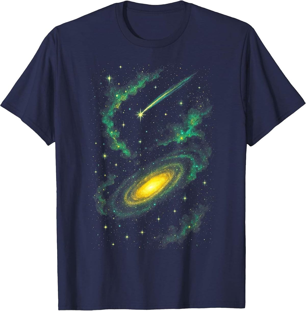 Cosmos Stars Universe Nebula Space Celestial T-Shirt - Navy Blue