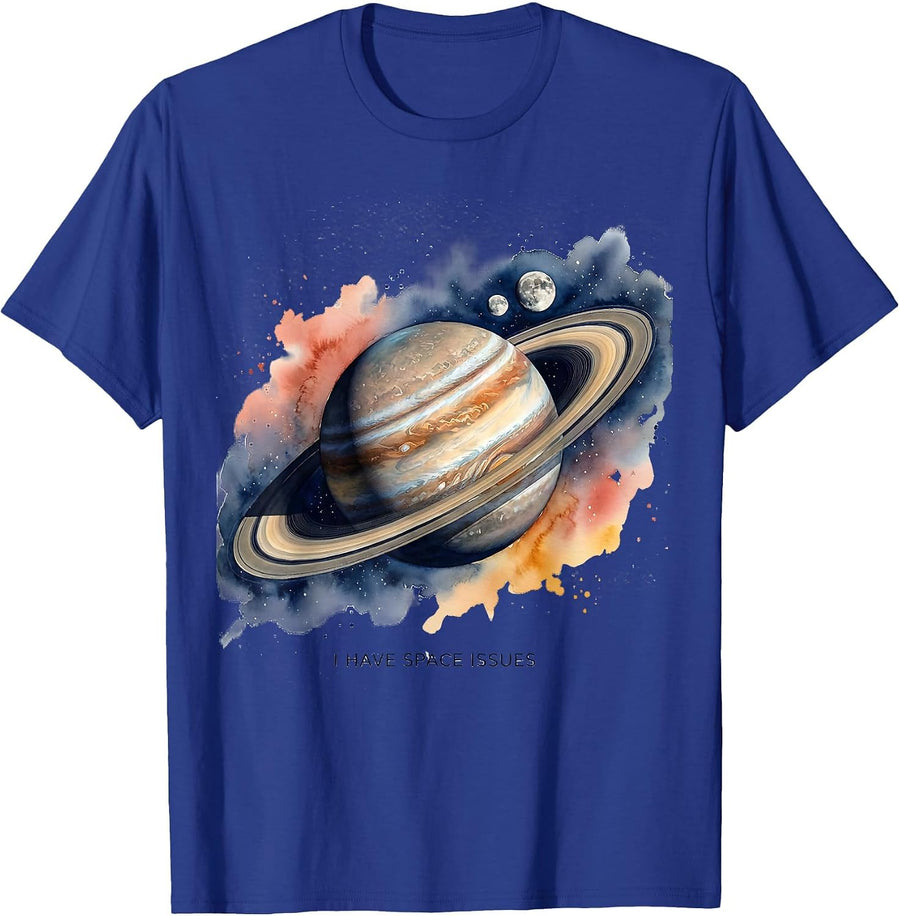 I Have Space Issues Funny Astronomy Science Space Lover Gift T-Shirt - Royal Blue