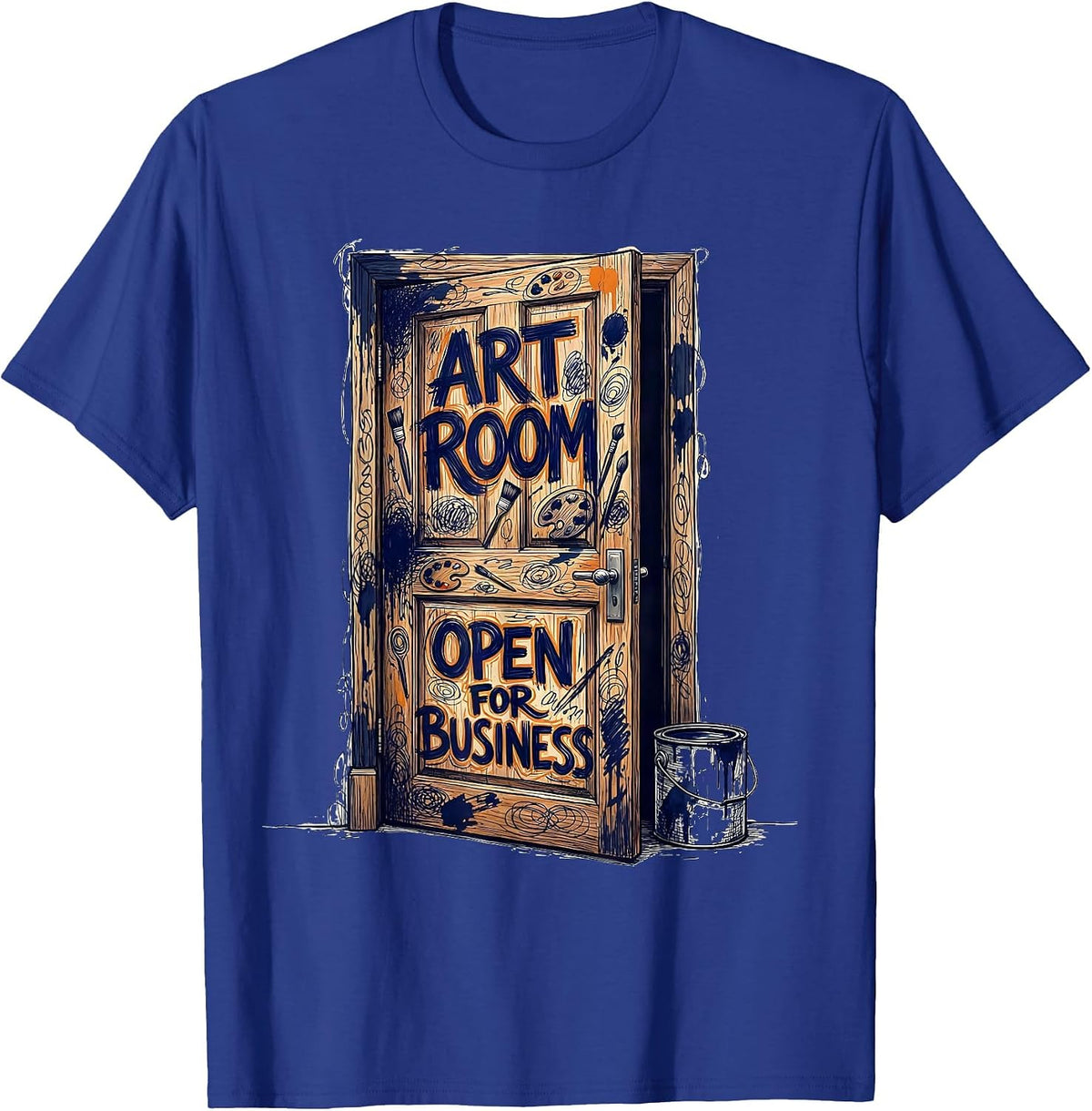 Art Room Open For Business Back to School Design T-Shirt - Royal Blue