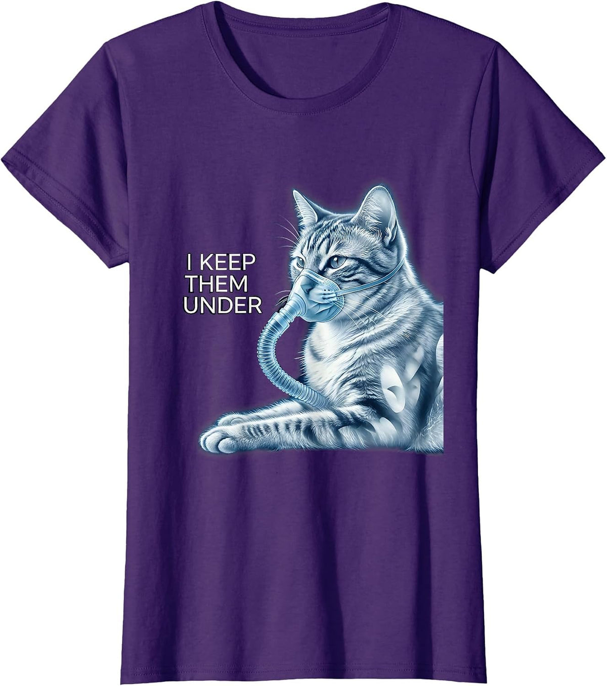 Women's I Keep Them Under Funny Vet Tech Veterinary Technician T-Shirt - Purple