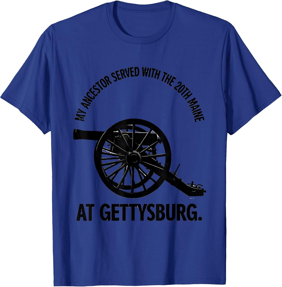 Men's My Ancestor Served With The 20th Maine At Gettysburg History T-Shirt - Royal Blue