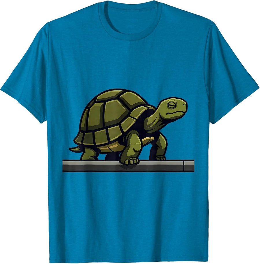 Tortoise Mascot Funny Pet Lover Humor T-Shirt - Sapphire Blue