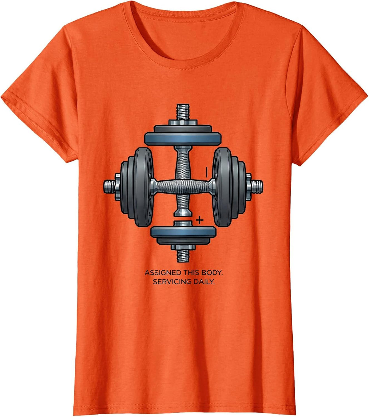 Assigned This Body Servicing Daily Christian Gym T-Shirt - Orange