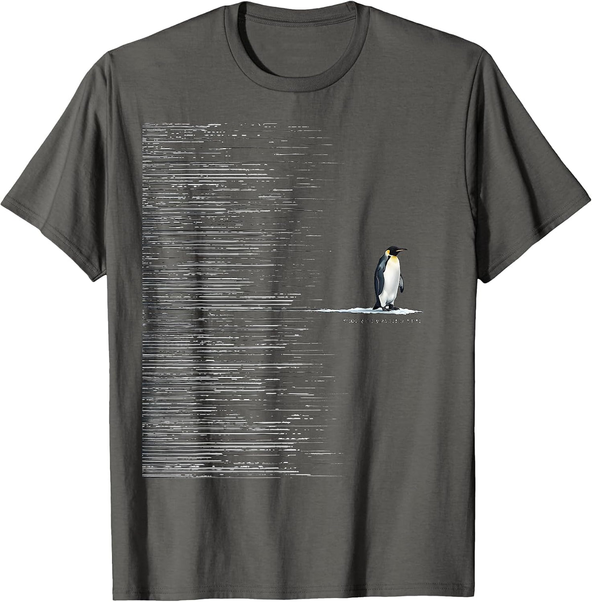 Stood In The Wind For This Bird Funny Penguin Lover Gift T-Shirt - Asphalt Grey