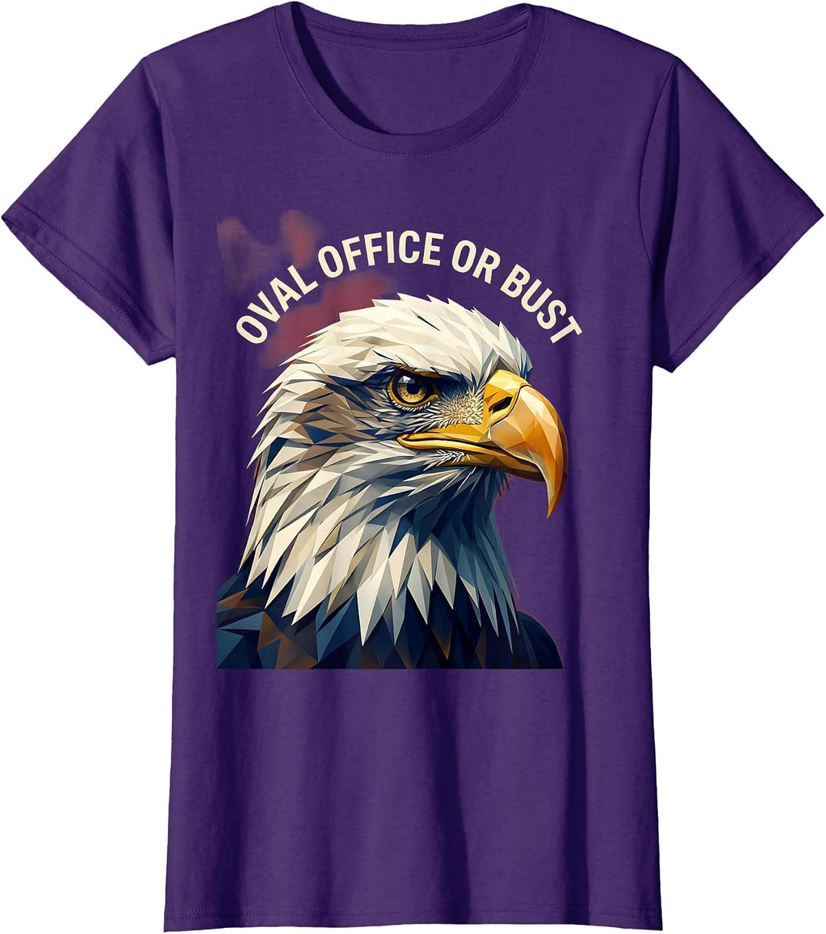 Women's Oval Office or Bust Commander in Chief Design T-Shirt - Purple
