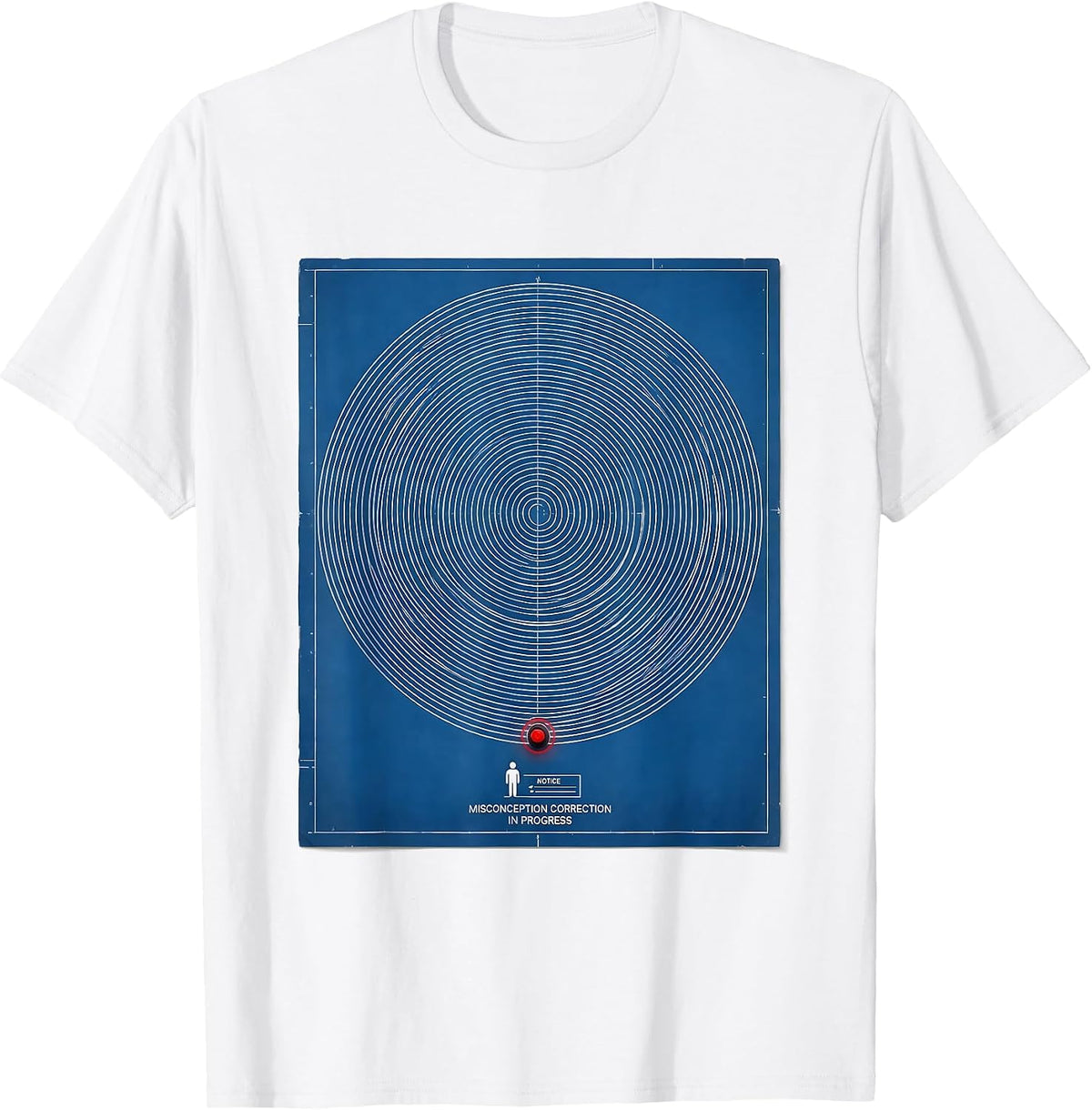 Men's Notice Misconception Correction In Progress Funny History T-Shirt - White
