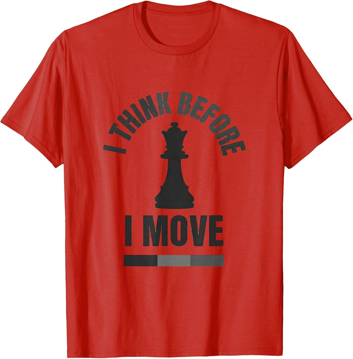 Men's I Think Before I Move Funny Chess Player Lover Vintage Humor T-Shirt - Red