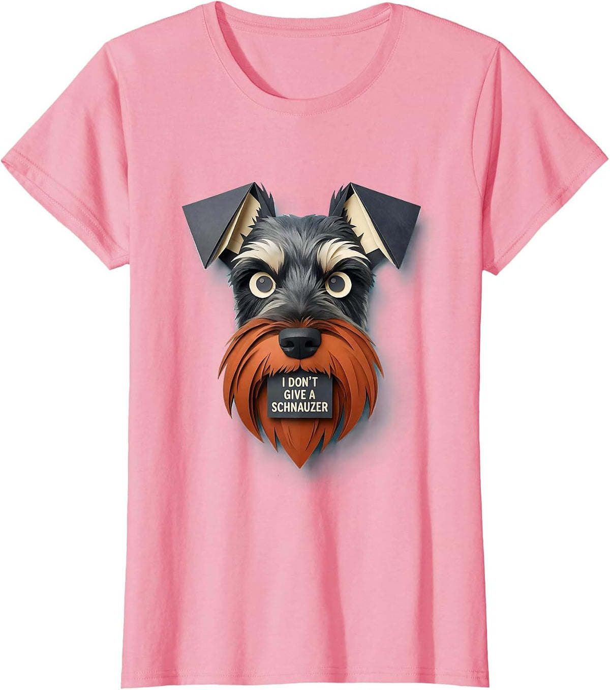 Women's I Don't Give A Schnauzer Funny Miniature Schnauzer Lover T-Shirt - Pink