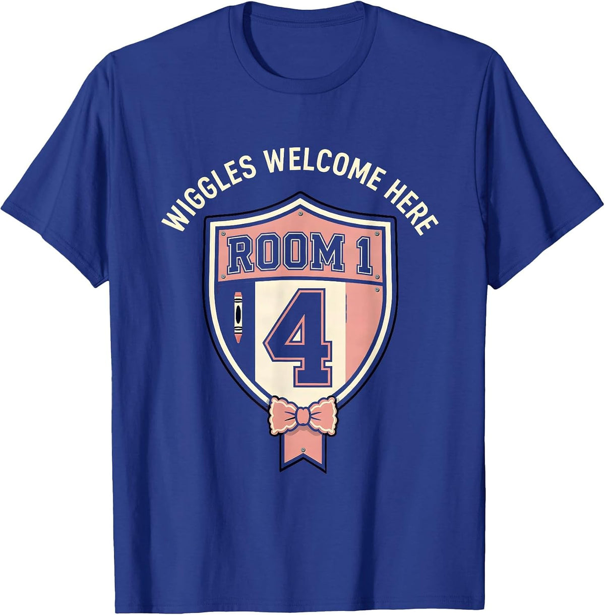Wiggles Welcome Here Preschool Teacher Design T-Shirt - Royal Blue