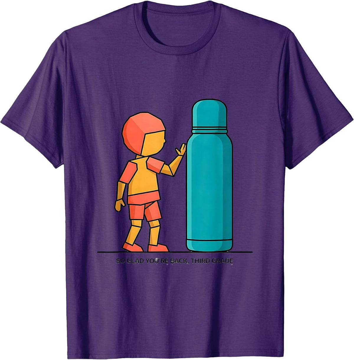 Men's So Glad You're Back Third Grade Back To School First Day T-Shirt - Purple
