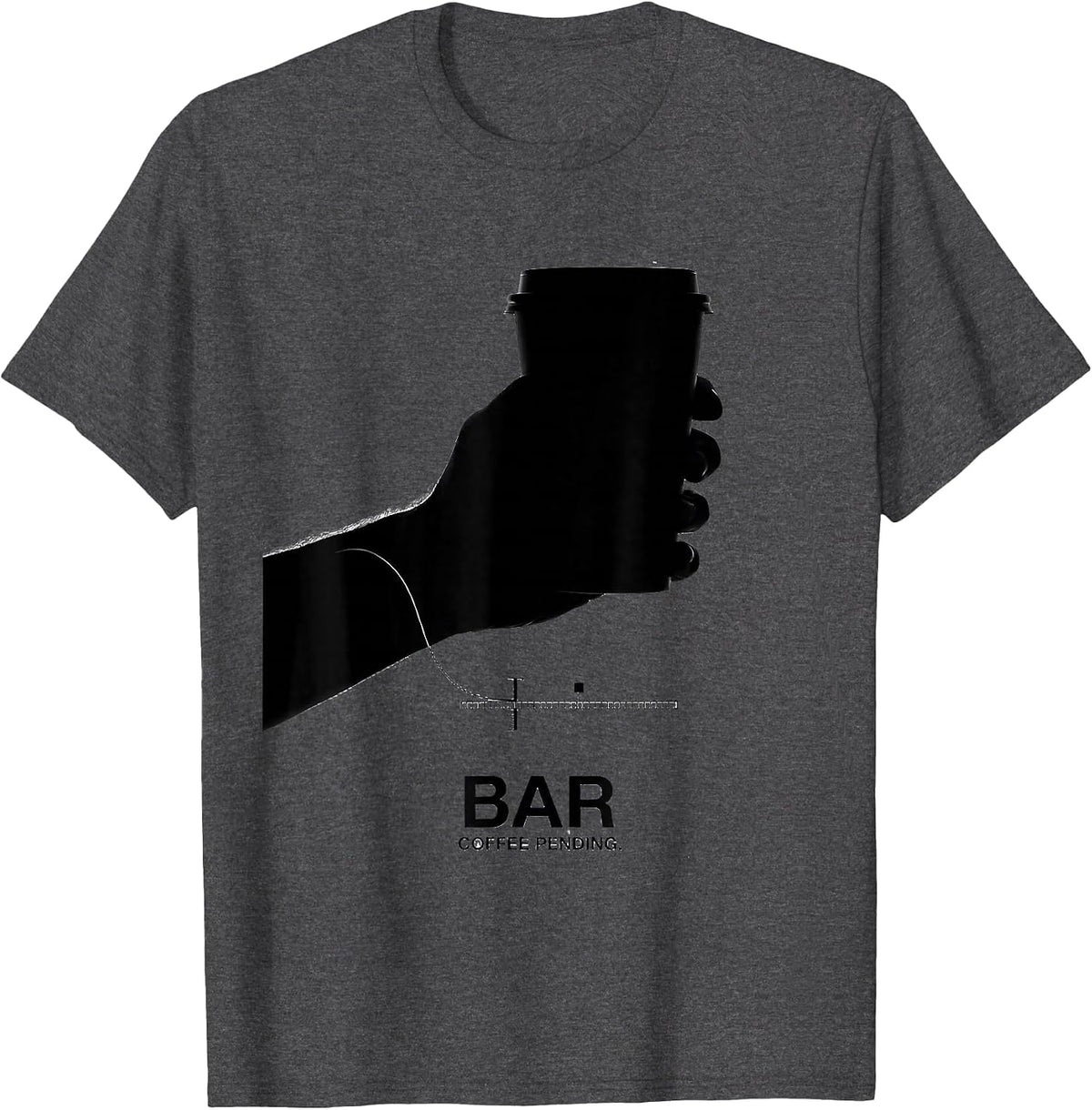 Men's BAR Coffee Pending Funny Vet Tech Veterinary Technician T-Shirt - Dark Heather Grey