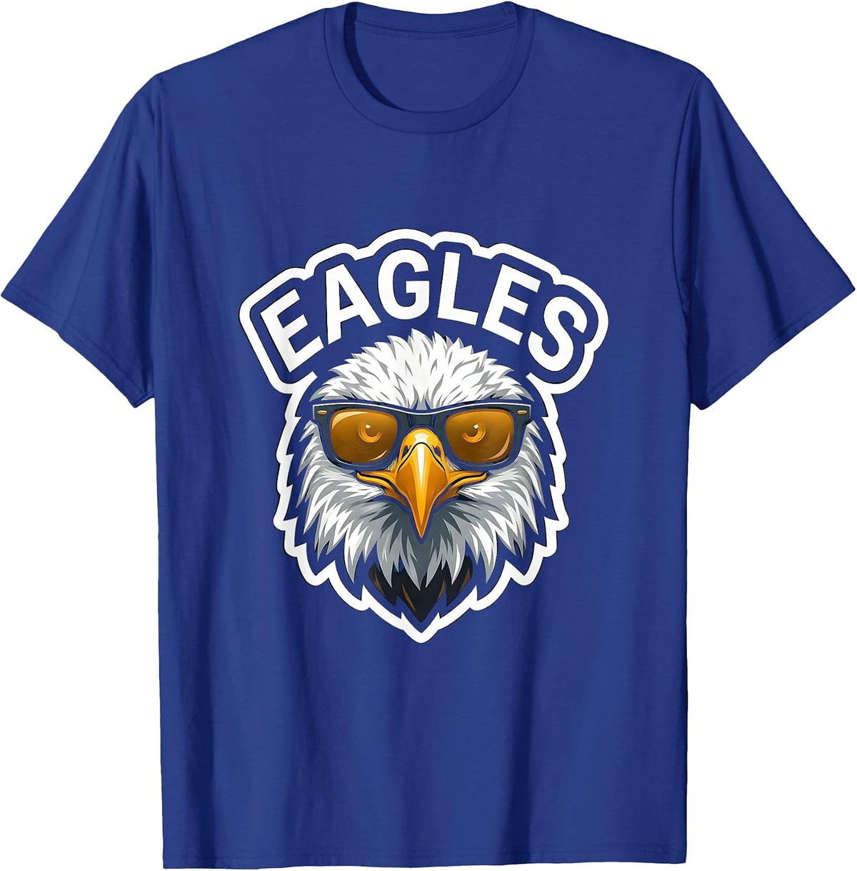 EAGLES Bald Eagle Sunglasses Mascot Humor Eagle Fan Game Day T-Shirt - Royal Blue