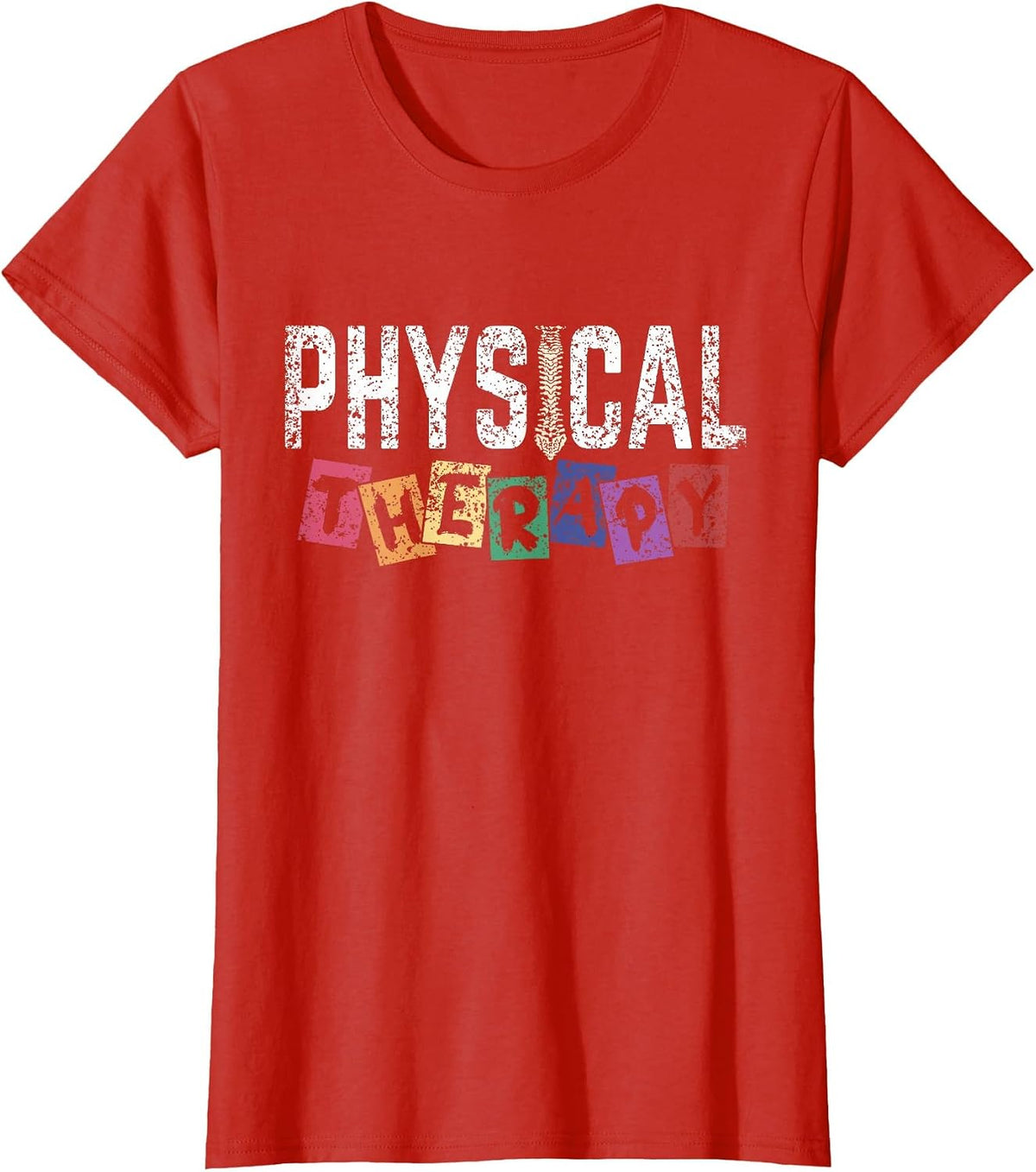 Physical Therapy Pt Women Job Physical Therapist T-Shirt - Red