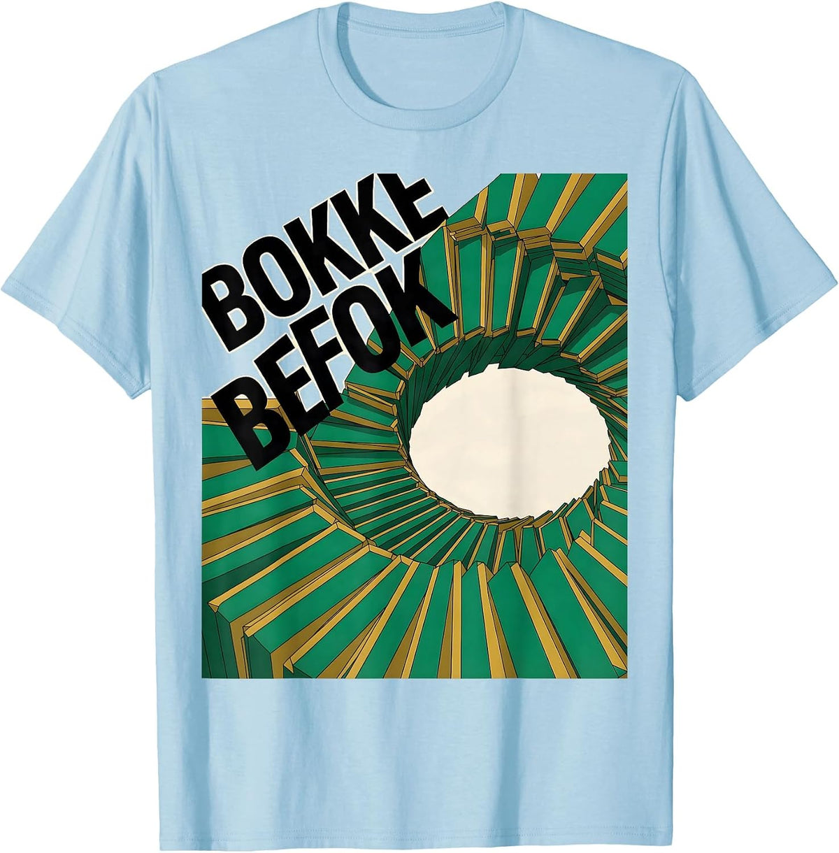 Men's Bokke Befok New Wave Patriotic South African Rugby Fan Pride T-Shirt - Baby Blue