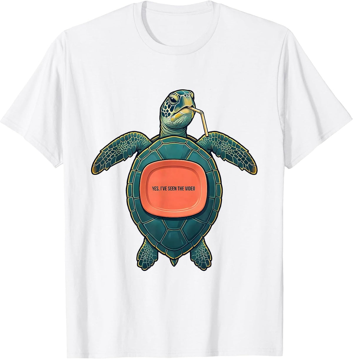 Yes, I've Seen The Video Funny Sea Turtle Ocean Animal Lover T-Shirt - White