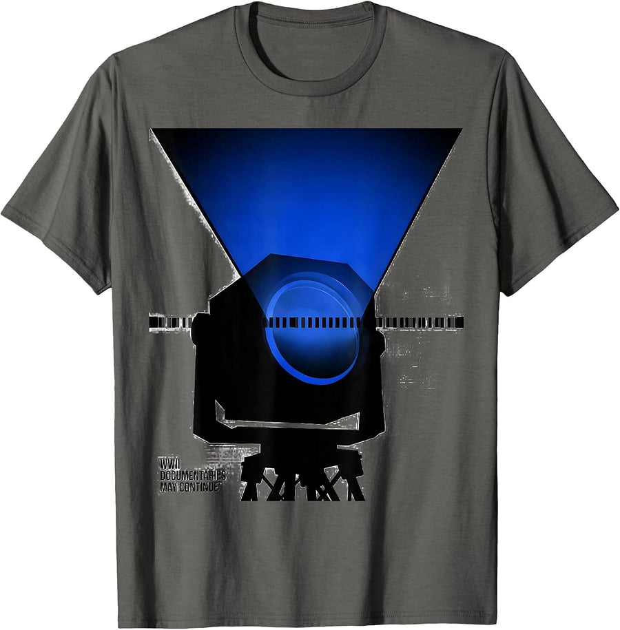 WWII Documentaries May Continue Geometric WW2 History Buff T-Shirt - Asphalt Grey