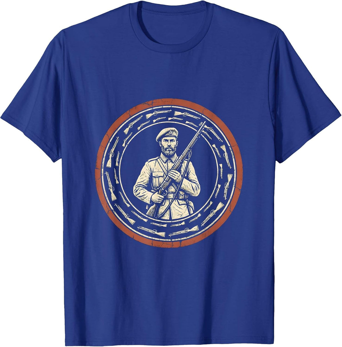 Sealed Civil War Reenactor Badge History Buff Humor T-Shirt - Royal Blue