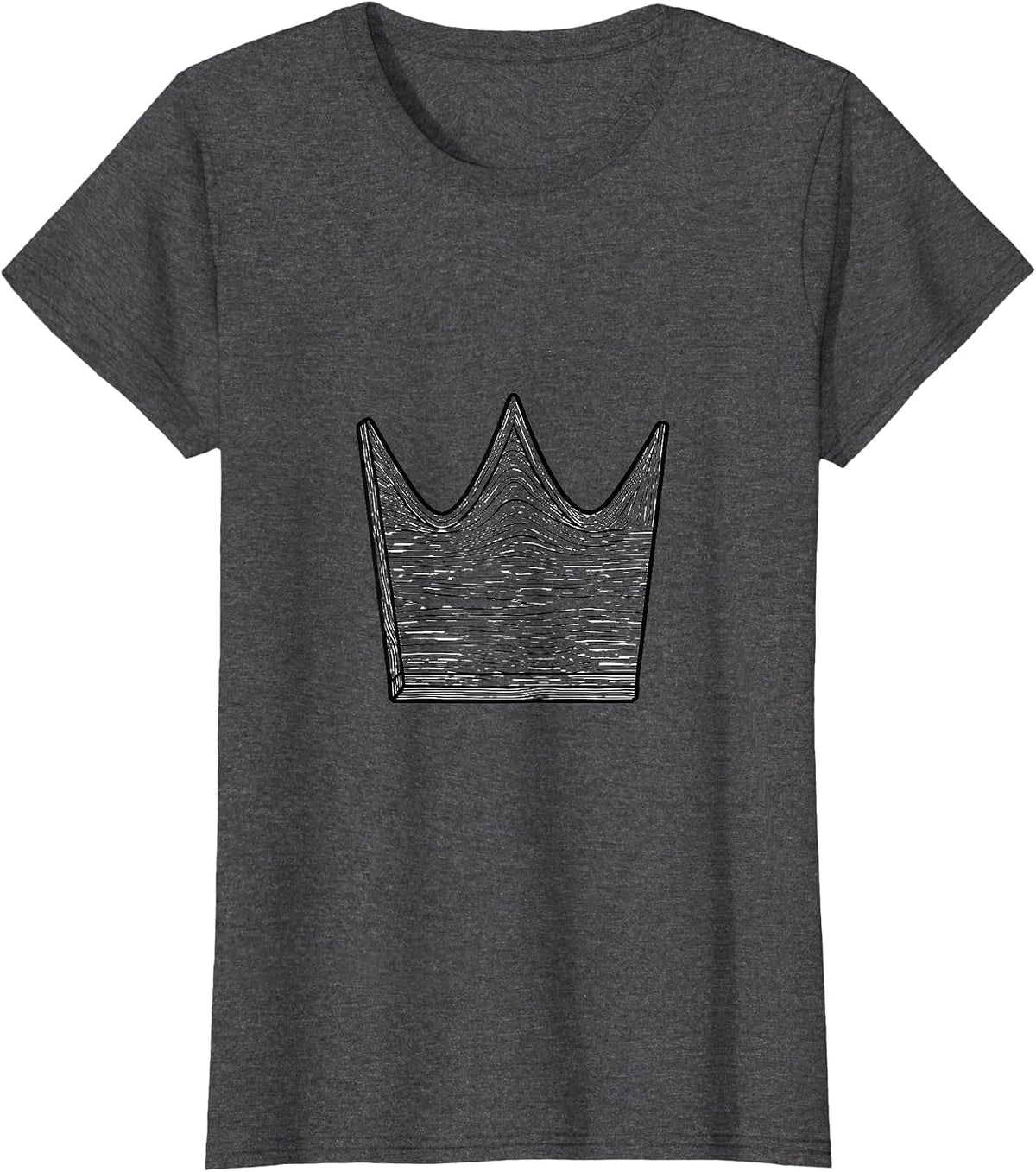 Women's Crown Plank Funny Construction Worker Gag Gift T-Shirt - Dark Heather Grey