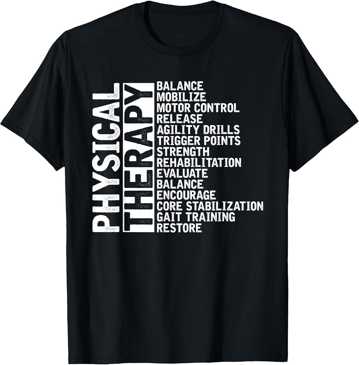 PT Physical Therapist Exercise Physical Therapy T-Shirt - Black