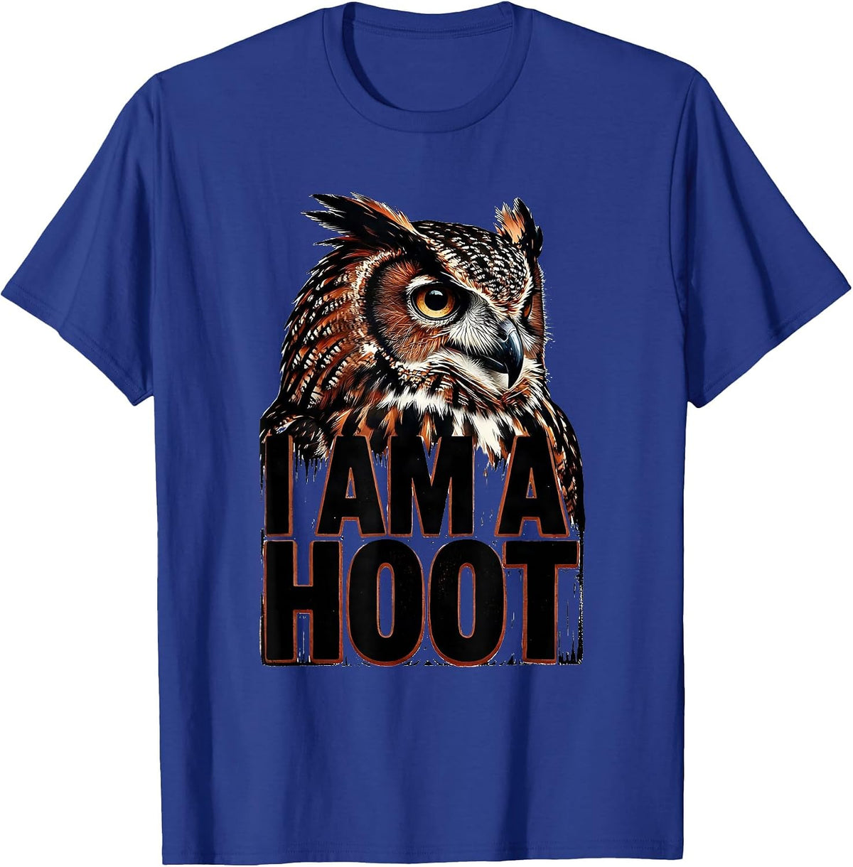 Men's I Am A Hoot Funny Owl Lover Bird Humor Nature Gift T-Shirt - Royal Blue