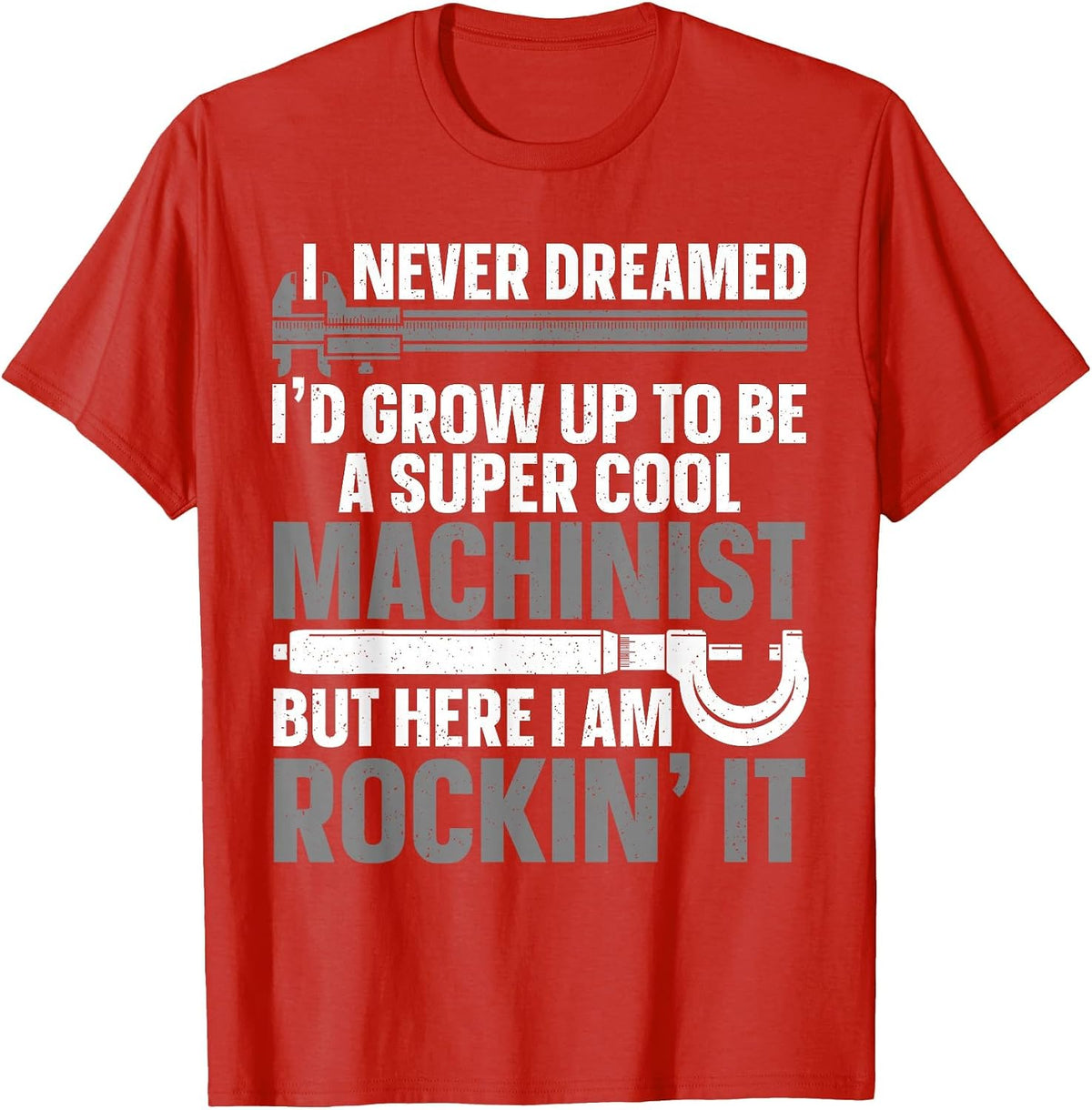 Cool Machinist Design for Men Women Machining CNC Machinist T-Shirt - Red