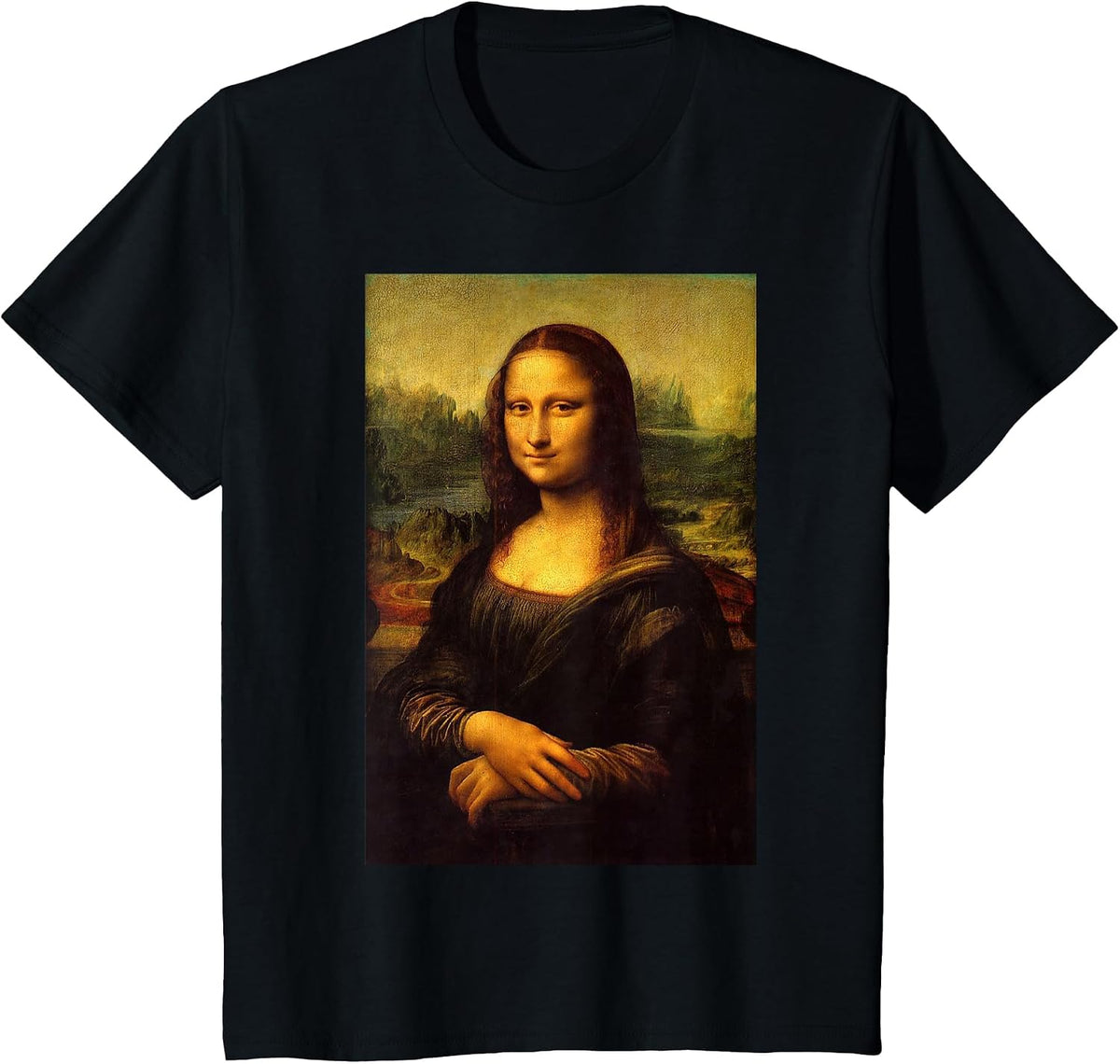 Mona Lisa Leonardo Da Vinci Art History Renaissance Art Tee T-Shirt - Black