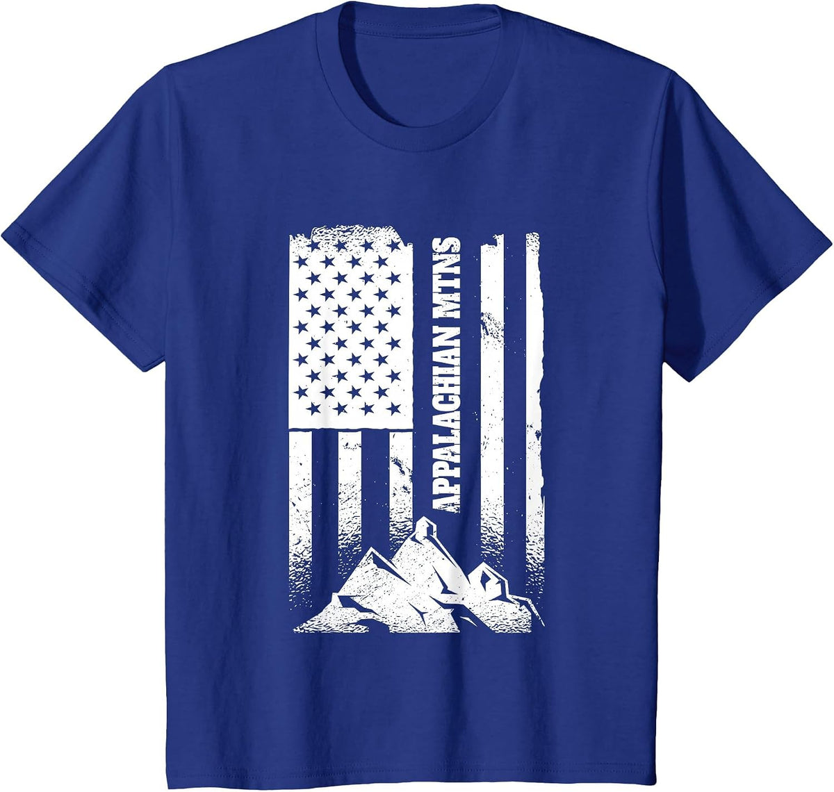 Appalachia Appalachian Mountains American Patriotic Flag T-Shirt - Royal Blue