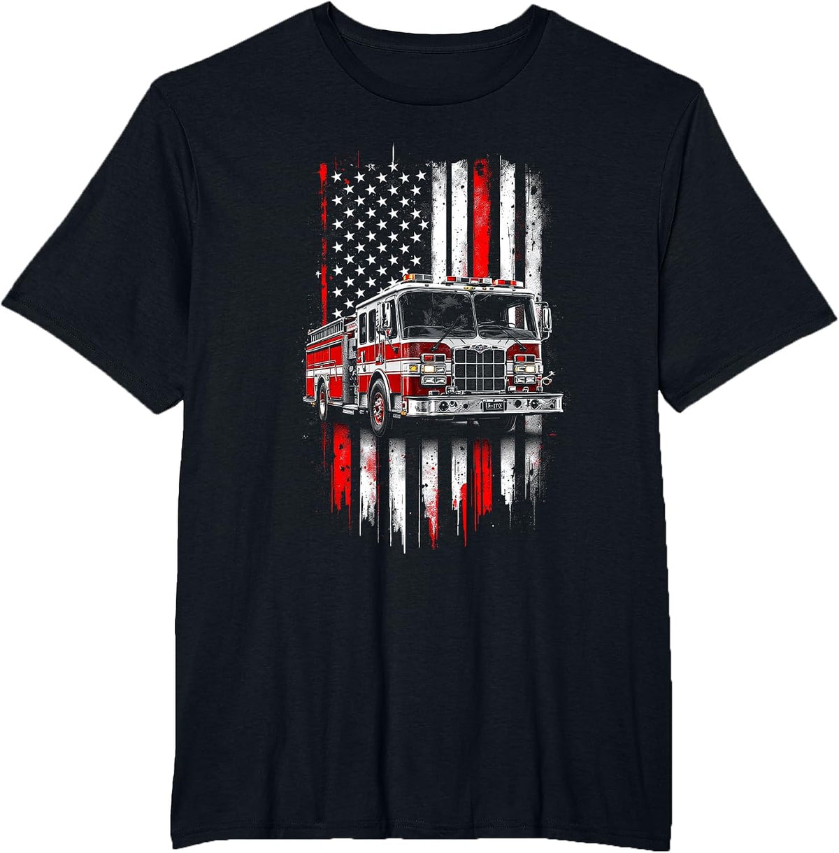 Fire Truck T-Shirt - Black