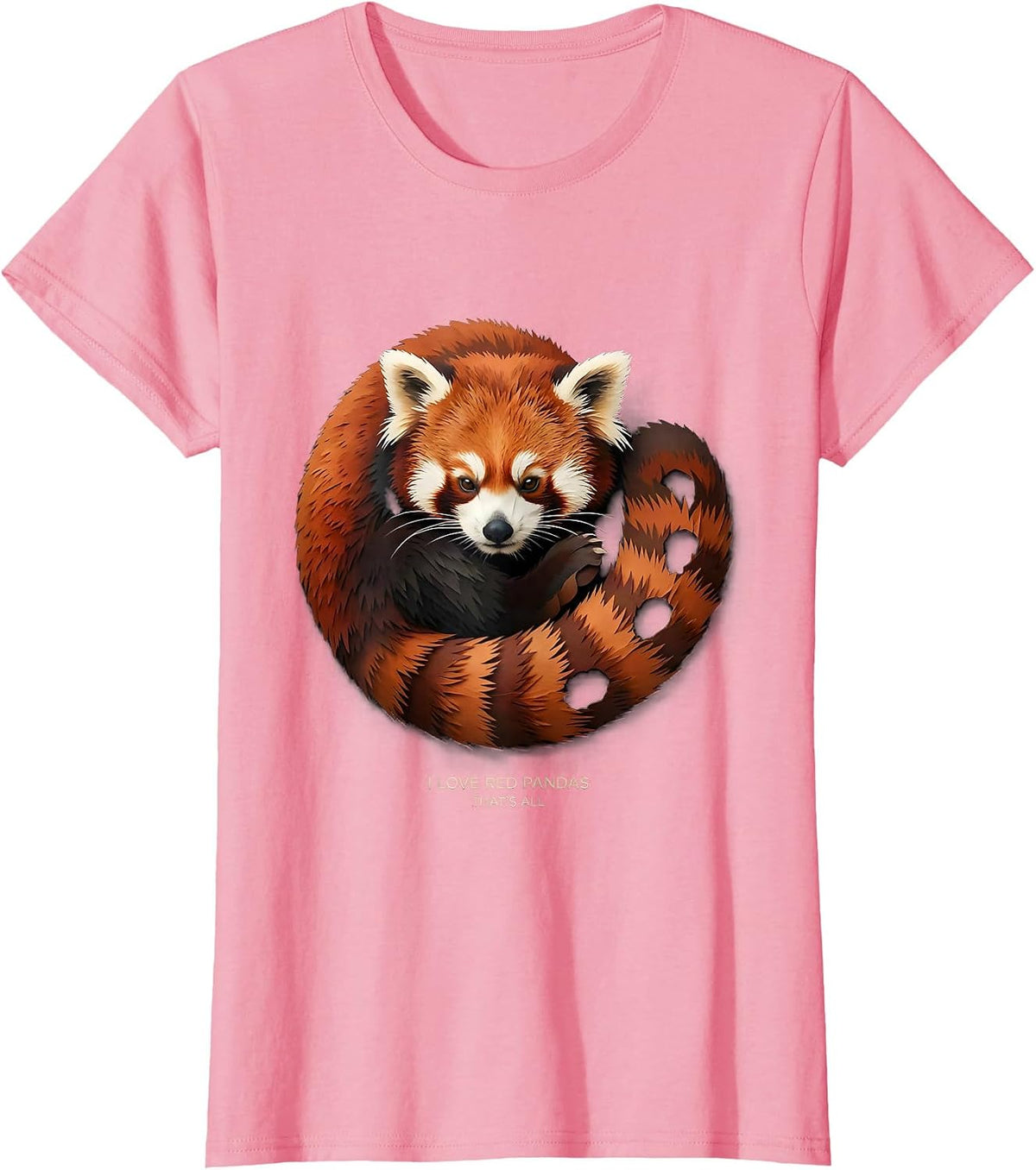 Women's I Love Red Pandas That's All Cute Animal Lover Gift T-Shirt - Pink