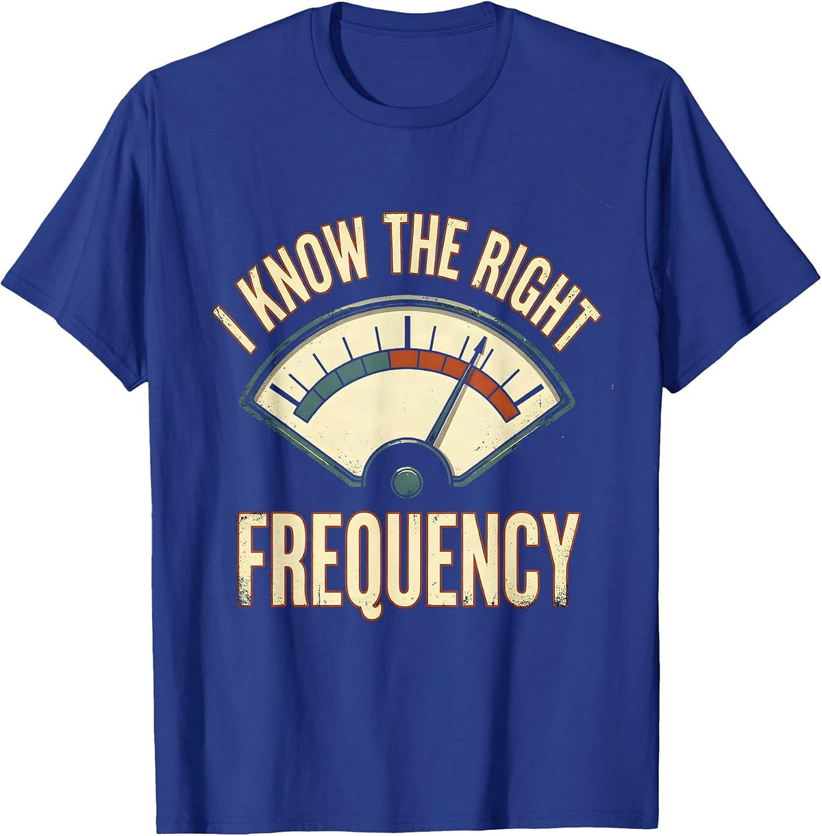 Men's I Know The Right Frequency Vintage Ham Radio Operator Humor T-Shirt - Royal Blue