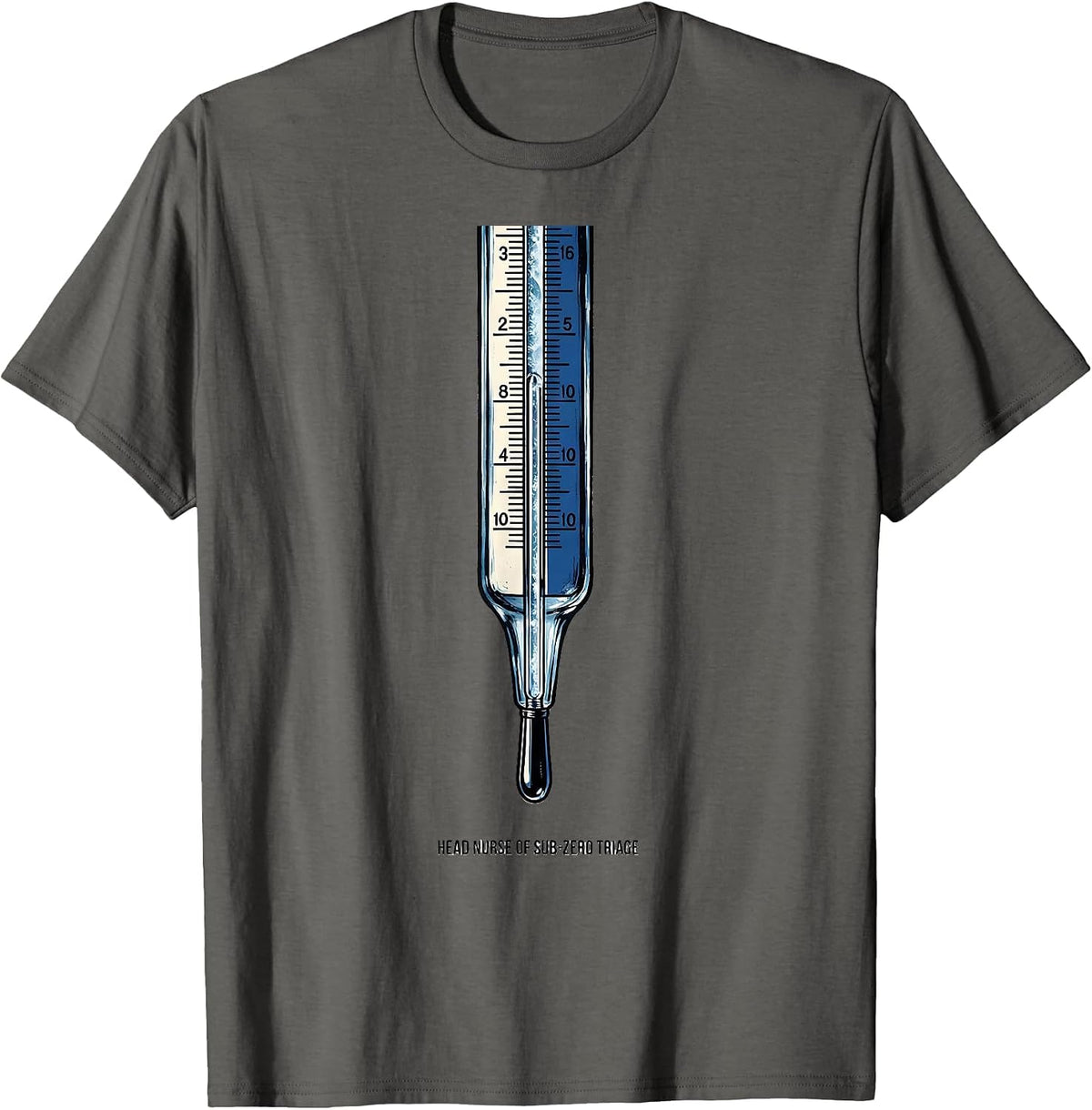 Men's Head Nurse Of Sub-Zero Triage Funny Christmas Nurse Medical T-Shirt - Asphalt Grey