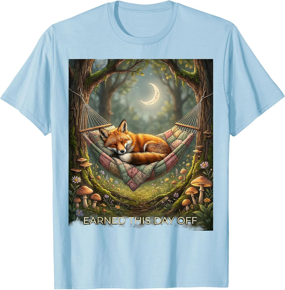 Earned This Day Off Labor Day Graphic Design T-Shirt - Baby Blue