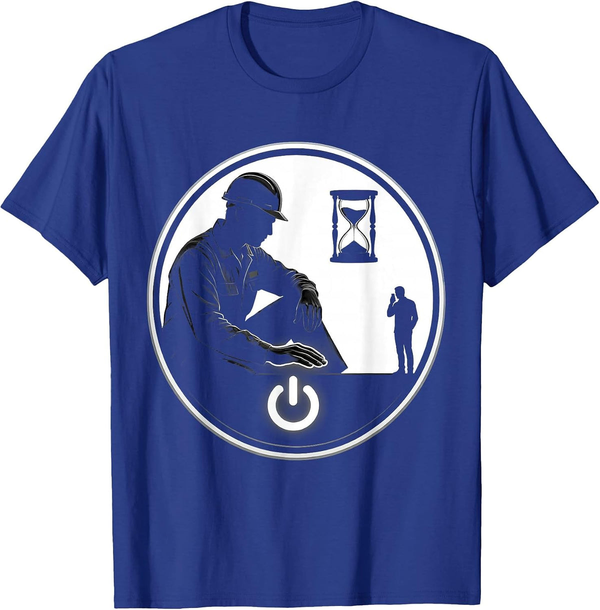 Men's Tech Support Badge Sarcastic IT Worker Humor T-Shirt - Royal Blue