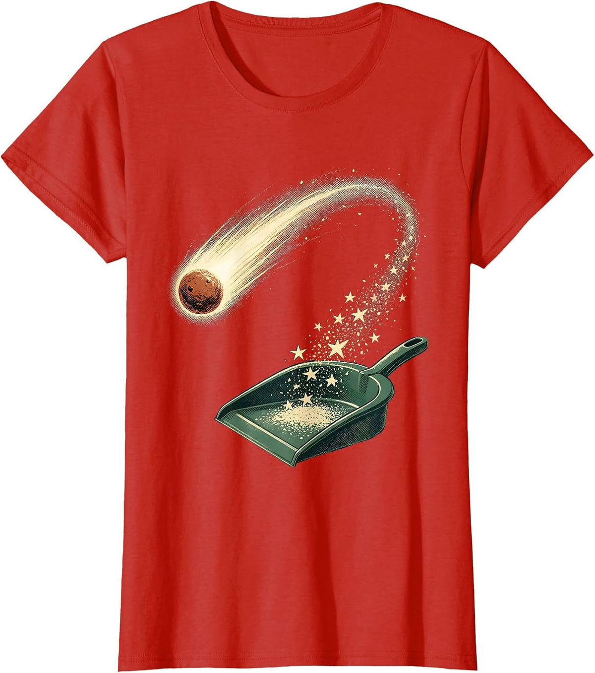 Vintage Comet Retro Astronomy Space Enthusiast T-Shirt - Red
