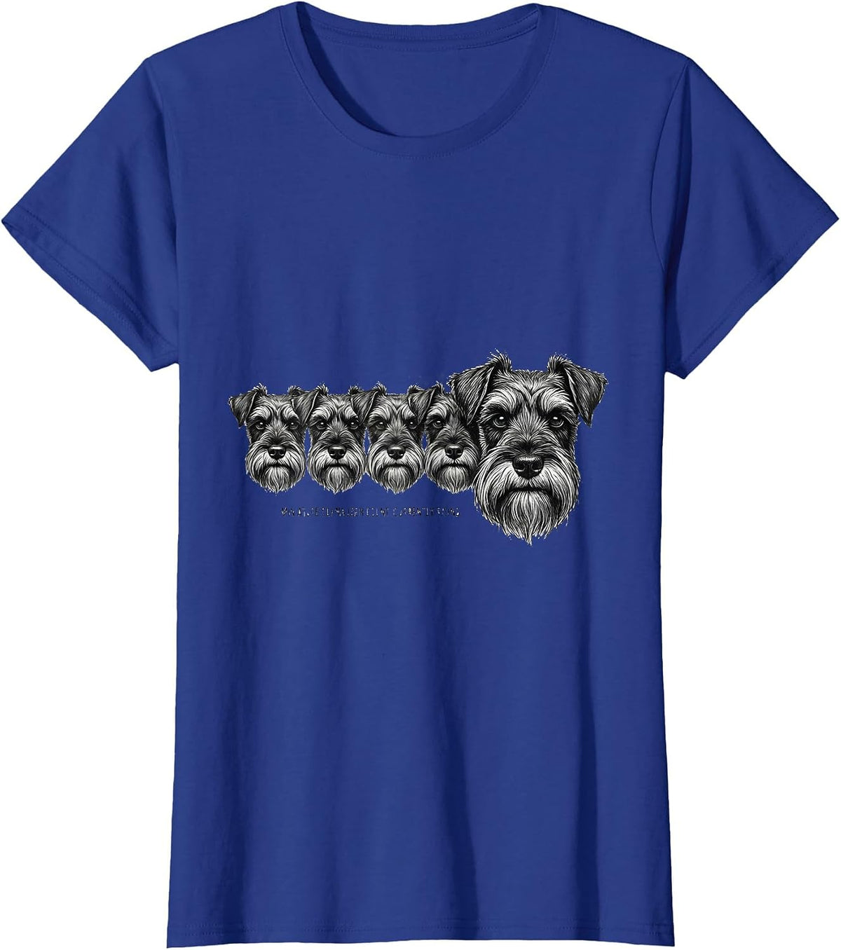 Women's Miniature Schnauzer Count: Currently Rising Funny T-Shirt - Royal Blue