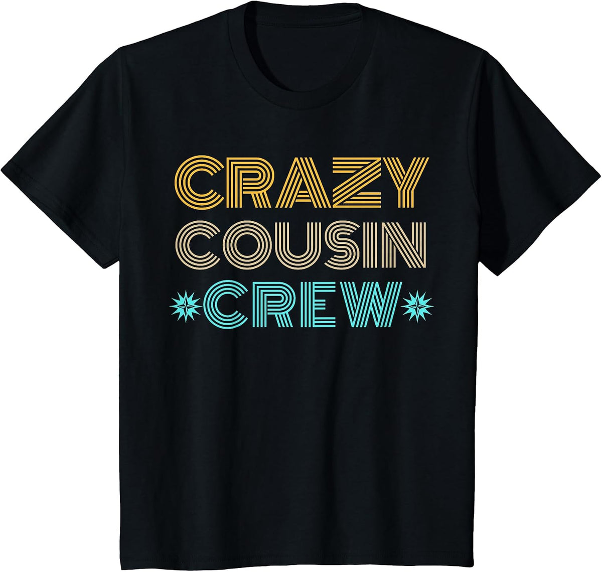 Crazy Cousin Crew T-Shirt - Black
