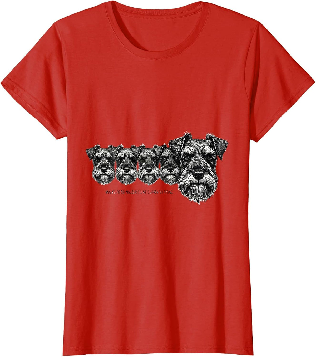 Women's Miniature Schnauzer Count: Currently Rising Funny T-Shirt - Red