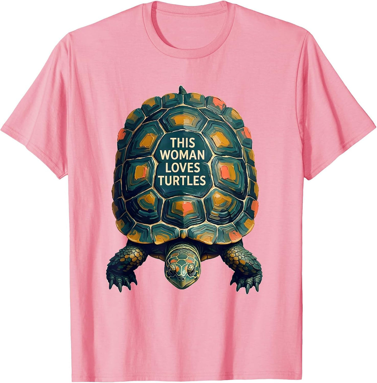 Men's This Woman Loves Turtles Funny Turtle Lover Gift for Her T-Shirt - Pink