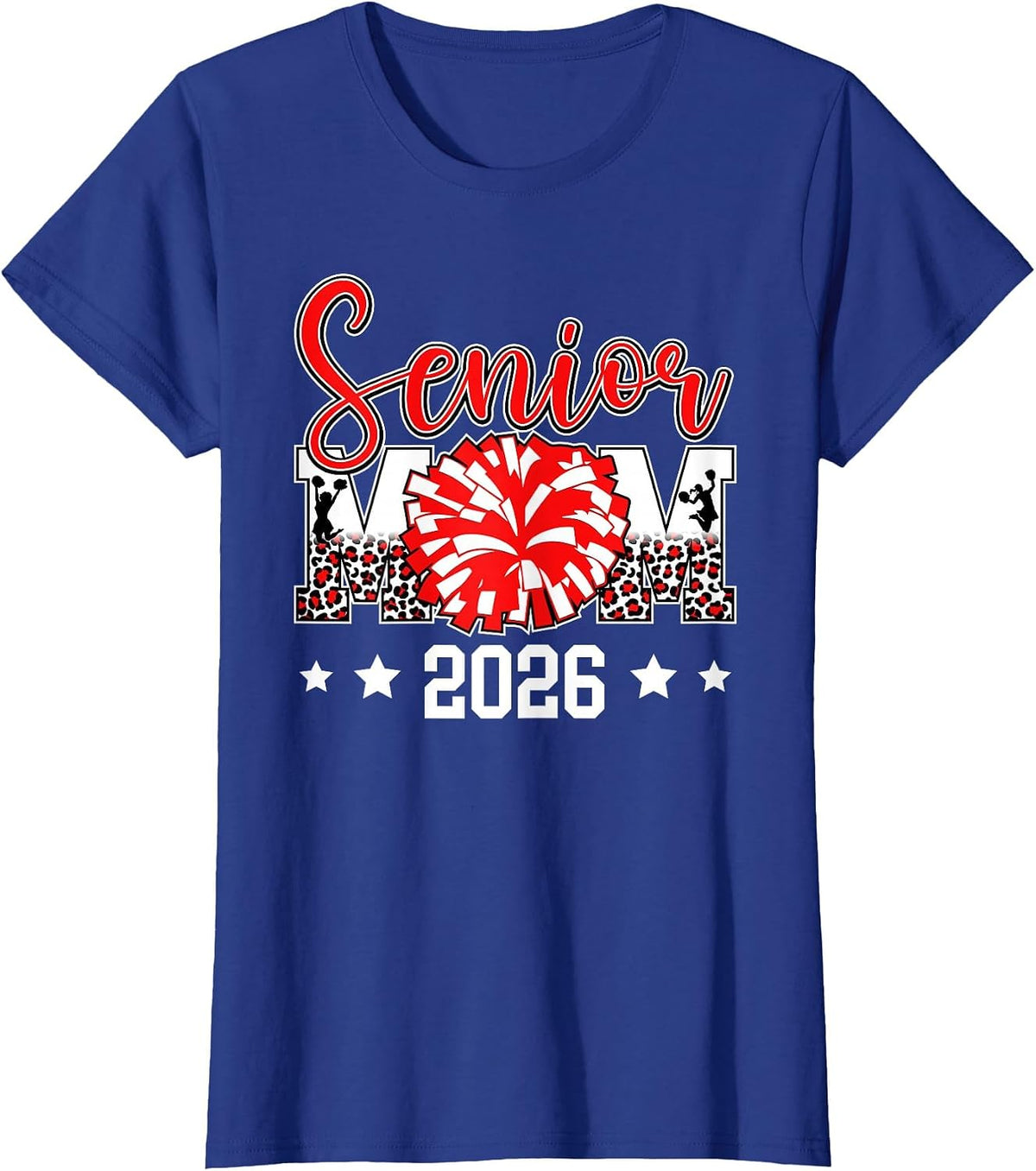 Cute Cheer Senior Mom 2026 Cheerleading Senior Mother 2026 T-Shirt - Royal Blue