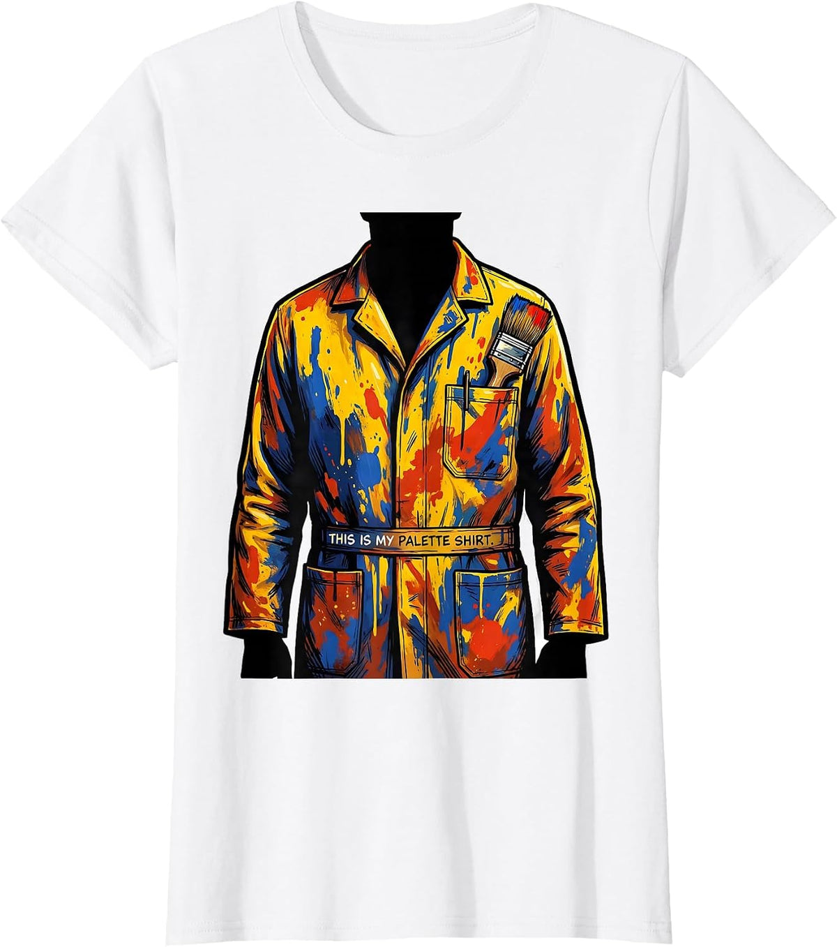 This Is My Palette Shirt Funny Artist Painter Humor Gift T-Shirt - White