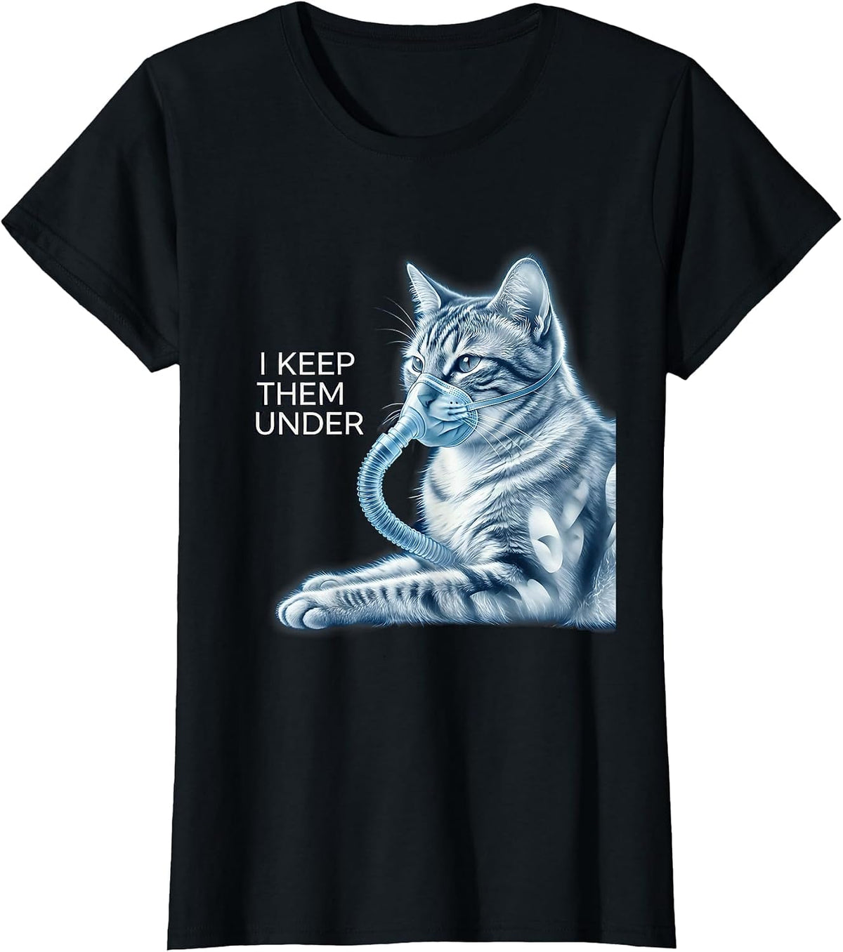 Women's I Keep Them Under Funny Vet Tech Veterinary Technician T-Shirt - Black