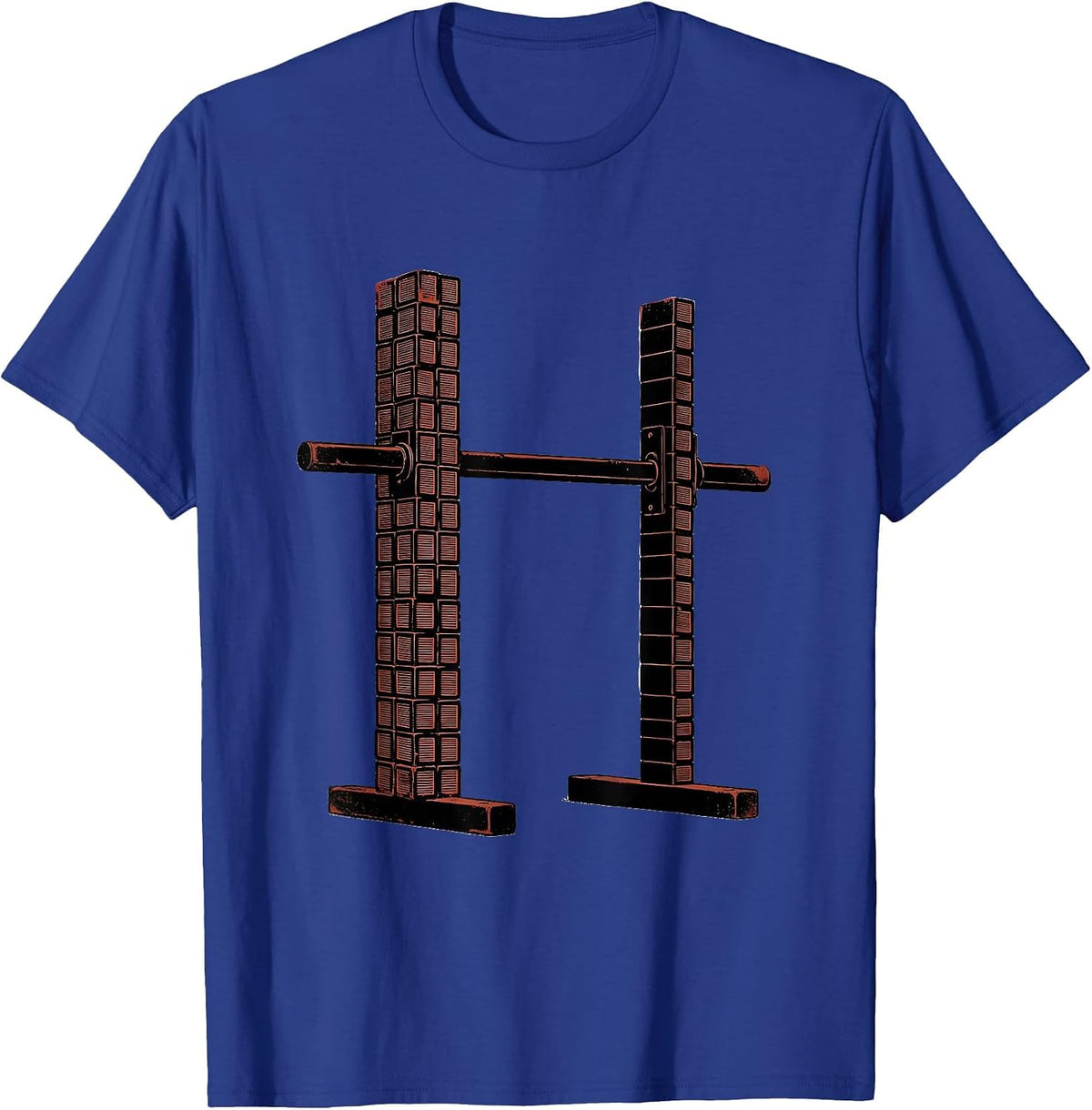 Men's Squat Rack Funny Gym Workout Weightlifting Humor T-Shirt - Royal Blue