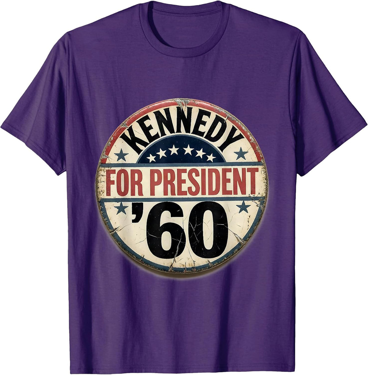 Men's Kennedy for President '60 Distressed Political History T-Shirt - Purple