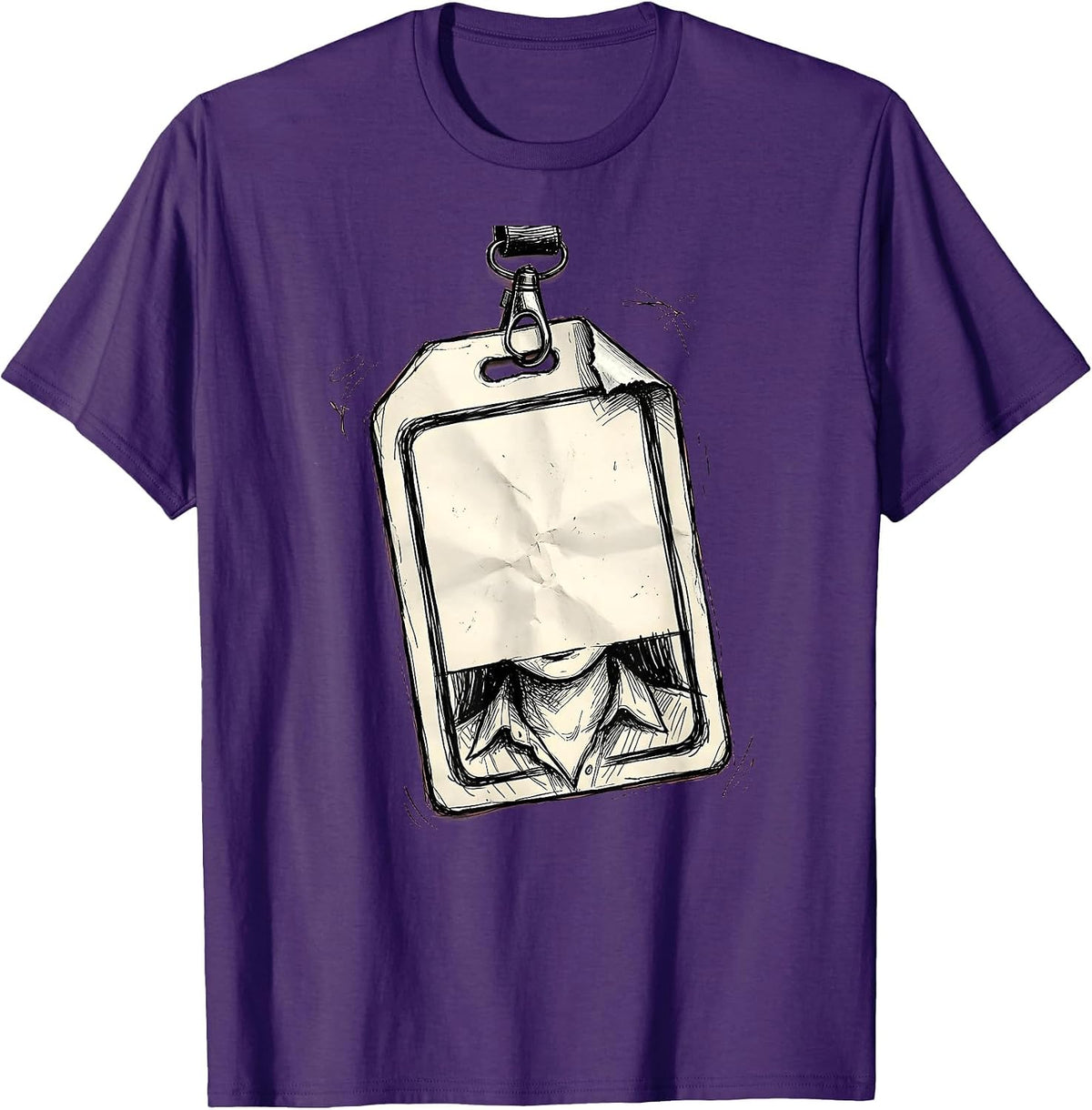 Upside Down Name Tag Embarrassing Moment T-Shirt - Purple