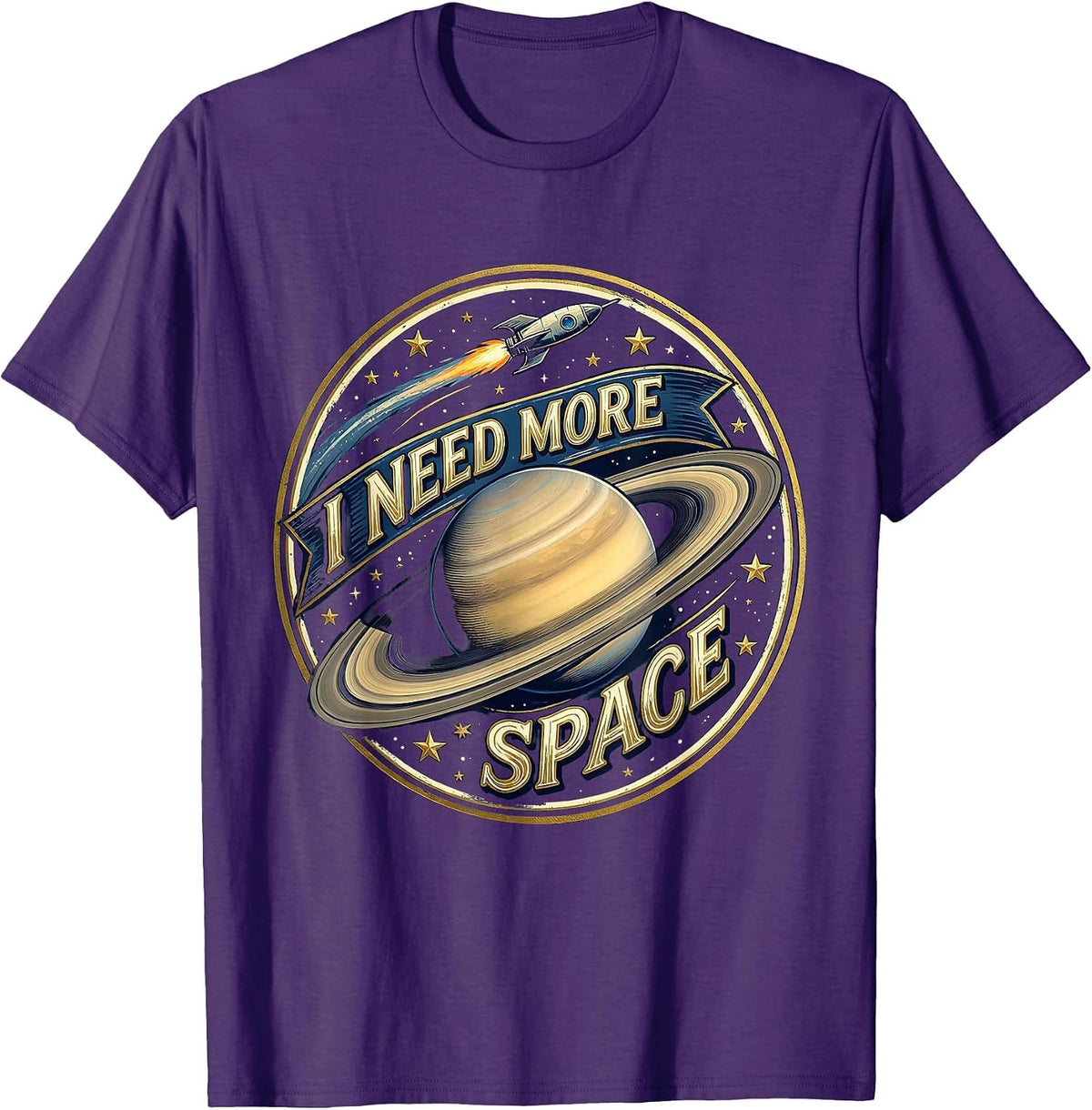 I Need More Space Astronomy Lover Design T-Shirt - Purple