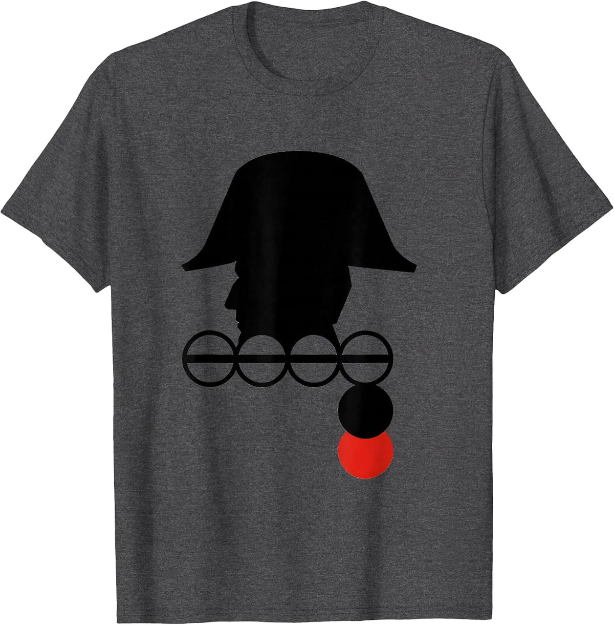 Men's Napoleon Bonaparte Campaign Markers Military History Humor T-Shirt - Dark Heather Grey