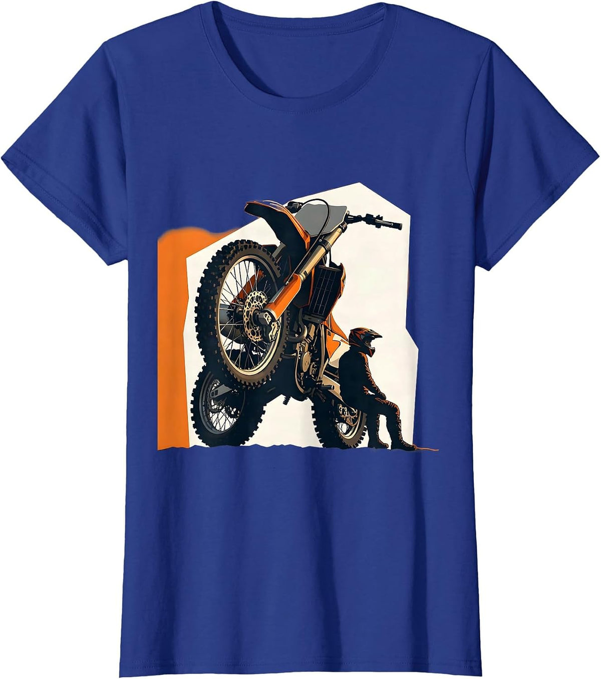 Women's Motocross Bike Crash Funny Dirt Bike Rider Humor T-Shirt - Royal Blue