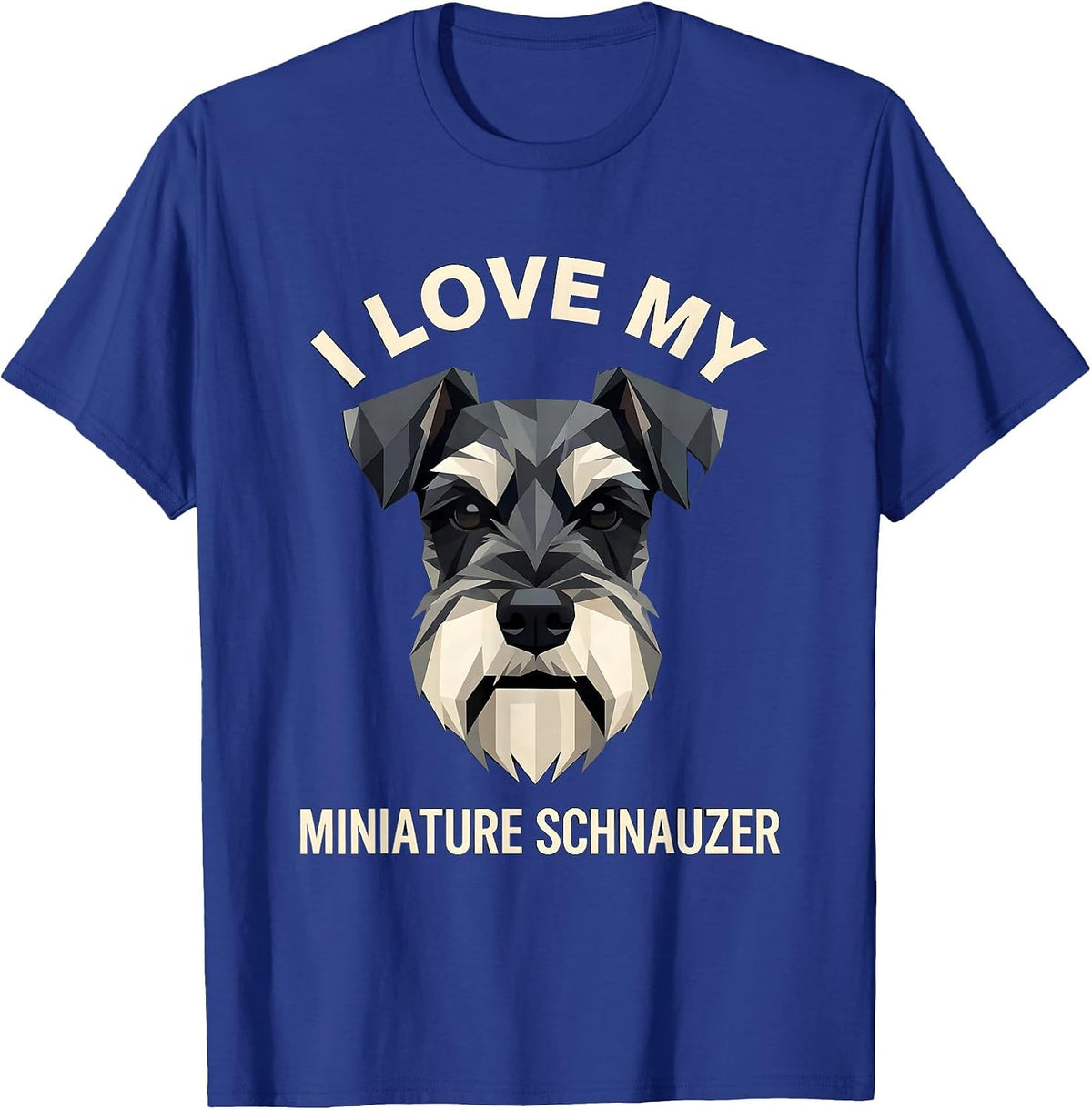 Men's I Love My Miniature Schnauzer Funny Dog Owner Humor T-Shirt - Royal Blue